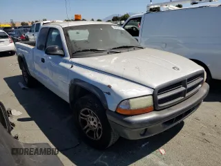 2002 Dodge Dakota with VIN 1B7GL12X92S701455, listed as a Copart auction lot 66929624 with 64,563 mi miles and Salvage Title. Bid and sale history available at carsss.com. Image 4.