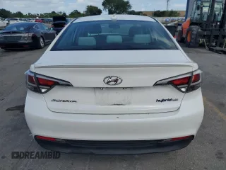 2016 Hyundai Sonata Hybrid SE with VIN KMHE24L1XGA016041, listed as a Copart auction lot 48023103 with 72,307 mi miles. Bid and sale history available at carsss.com. Image 6.