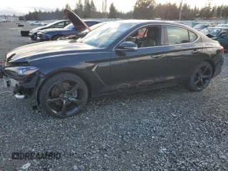 2019 Genesis G70 Advanced with VIN KMTG44LA0KU014928, listed as a Copart auction lot 79976264 with 55,063 mi miles and Salvage Title. Bid and sale history available at DreamBid. Image 1.