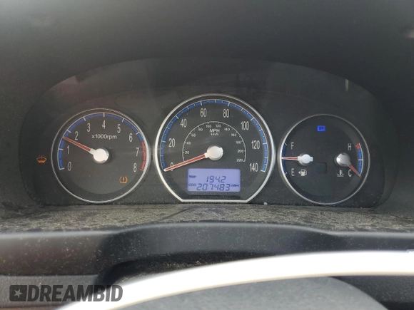 2009 Hyundai Santa Fe Limited with VIN 5NMSH13E09H295628, listed as a Copart auction lot 55196965 with 207,483 mi miles and Salvage title. Bid and sale history available at DreamBid. Image 9.