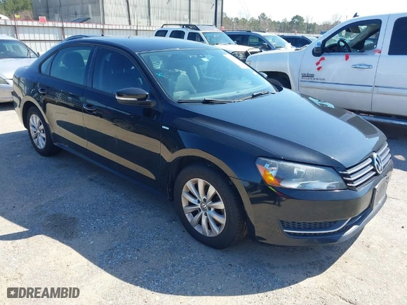 2015 Volkswagen Passat 1.8T S with VIN 1VWAT7A37FC002037, listed as a IAAI auction lot 41616615 with 174,493 mi miles. Bid and sale history available at carsss.com. Image 1.
