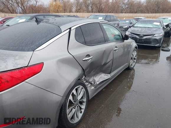 2015 Kia Optima SX Turbo with VIN 5XXGR4A66FG361755, listed as a IAAI auction lot 41199887 with 114,179 mi miles. Bid and sale history available at carsss.com. Image 6.