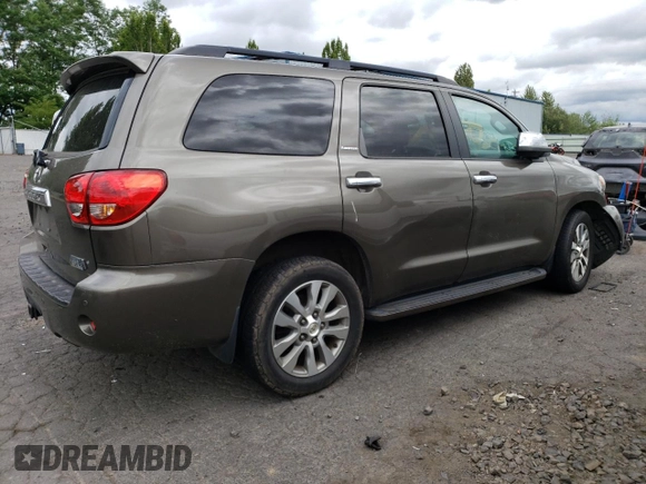 2014 Toyota Sequoia Limited with VIN 5TDJY5G15ES098519, listed as a Copart auction lot 60854144 with 0 mi miles and Salvage Title. Bid and sale history available at carsss.com. Image 3.