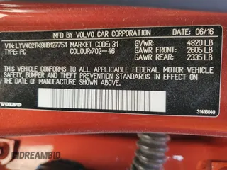 2017 Volvo S60 Inscription с VIN LYV402TK8HB127751, выставлен на аукционе Copart как лот 75039984 с пробегом Не указан миль и Списание • Salvage title. История ставок и продаж доступна на DreamBid. Изображение 13.
