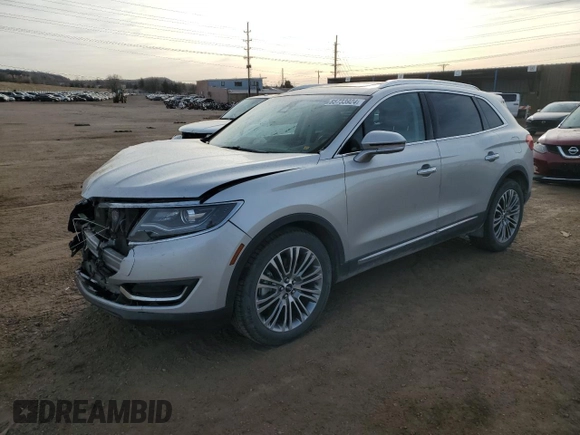 2016 Lincoln MKX Reserve with VIN 2LMTJ8LR8GBL88588, listed as a Copart auction lot 85733924 with 41,258 mi miles and Salvage Title. Bid and sale history available at carsss.com. Image 1.