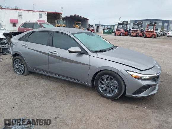 2024 Hyundai Elantra SEL with VIN KMHLM4DG9RU753995, listed as a IAAI auction lot 41917826 with 10,258 mi miles. Bid and sale history available at carsss.com. Image 1.