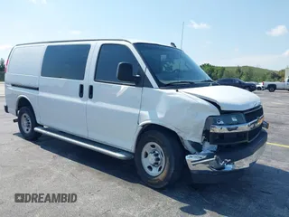 2021 Chevrolet Express Cargo with VIN 1GCWGAFP2M1204749, listed as a IAAI auction lot 42340276 with 57,795 mi miles and . Bid and sale history available at DreamBid. Image 1.