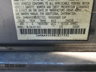 2008 Nissan Maxima 3.5 SE with VIN 1N4BA41E98C817331, listed as a Copart auction lot 73019684 with 154,957 mi miles and Salvage Title. Bid and sale history available at carsss.com. Image 12.