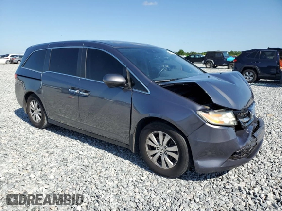 2016 Honda Odyssey EX-L with VIN 5FNRL5H6XGB104351, listed as a Copart auction lot 52507935 with 154,718 mi miles and Salvage Title. Bid and sale history available at DreamBid. Image 4.