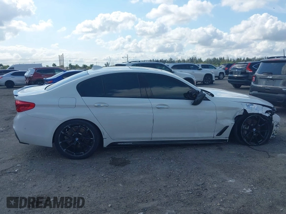 2018 BMW 5 Series 540i with VIN WBAJE5C50JWA95412, listed as a IAAI auction lot 41502258 with 74,150 mi miles and . Bid and sale history available at carsss.com. Image 13.