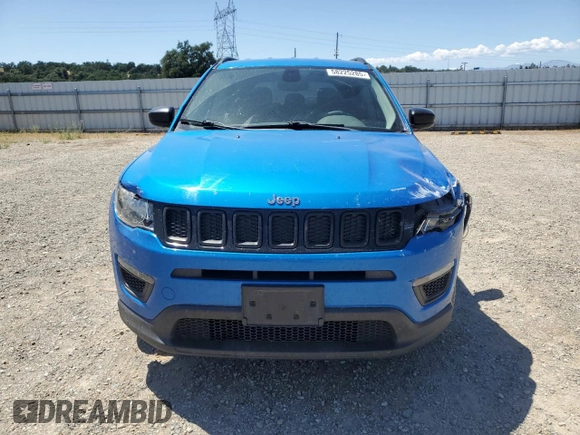 2018 Jeep Compass Sport with VIN 3C4NJDAB7JT373681, listed as a Copart auction lot 58225285 with 95,542 mi miles and Salvage title. Bid and sale history available at DreamBid. Image 5.