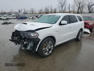 2020 Dodge Durango R/T z VIN 1C4SDHCT6LC301327, wystawiony jako Copart lot #47811645 z przebiegiem 147 040 mil mil oraz Szkoda całkowita • Salvage title. Historia ofert i sprzedaży dostępna na DreamBid. Obrazek 1.