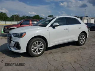 2021 Audi Q3 S line Premium with VIN WA1DECF32M1045084, listed as a Copart auction lot 54657575 with 35,265 mi miles and Salvage Title. Bid and sale history available at DreamBid. Image 1.