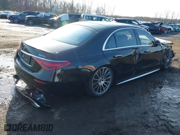 2023 Mercedes-Benz S-Class S 500 with VIN W1K6G6DB2PA173405, listed as a IAAI auction lot 41238647 with 8,825 mi miles. Bid and sale history available at carsss.com. Image 4.