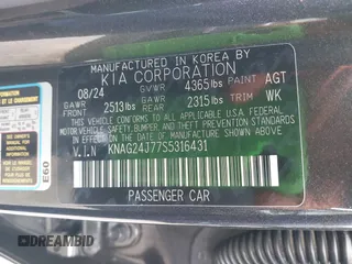 2025 Kia K5 LXS z VIN KNAG24J77S5316431, wystawiony jako IAAI lot #42072969 z przebiegiem 14 413 mil mil oraz . Historia ofert i sprzedaży dostępna na DreamBid. Obrazek 9.