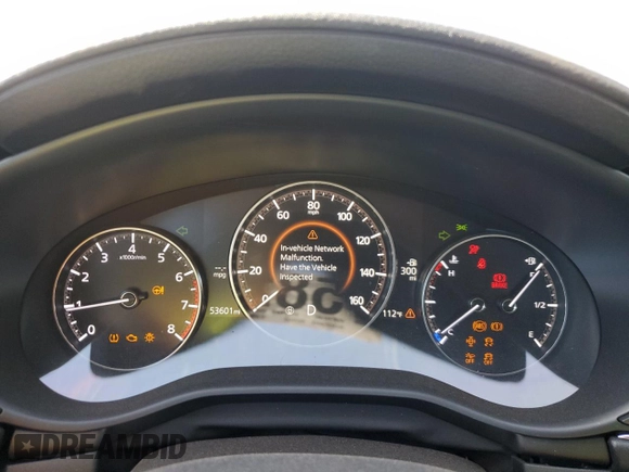 2022 Mazda 3 2.5 Turbo with VIN JM1BPBAY5N1508986, listed as a Copart auction lot 58207155 with 53,601 mi miles and Salvage title. Bid and sale history available at DreamBid. Image 9.