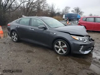 2017 Kia Optima SX with VIN 5XXGW4L21HG125603, listed as a Copart auction lot 84327794 with 75,342 mi miles and Salvage Title. Bid and sale history available at carsss.com. Image 4.