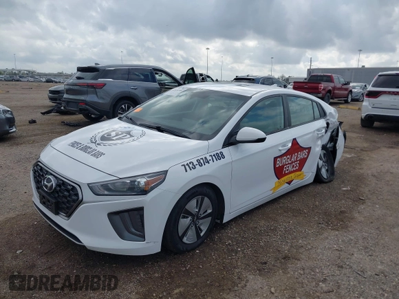 2022 Hyundai Ioniq Blue with VIN KMHC65LC4NU279625, listed as a IAAI auction lot 41518795 with 75,232 mi miles and . Bid and sale history available at DreamBid. Image 2.
