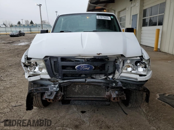 2010 Ford Ranger XL with VIN 1FTKR1AD1APA43017, listed as a Copart auction lot 51975555 with 142,758 mi miles and Salvage Title. Bid and sale history available at carsss.com. Image 5.