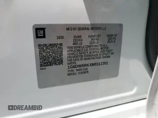 2021 Cadillac CT5 Luxury with VIN 1G6DW5RKXM0112301, listed as a Copart auction lot 52497035 with 69,261 mi miles and Salvage title. Bid and sale history available at DreamBid. Image 13.