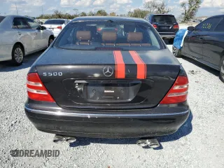 2001 Mercedes-Benz S-Class with VIN WDBNG75J91A206360, listed as a Copart auction lot 44609455 with 0 mi miles and Salvage Title. Bid and sale history available at carsss.com. Image 6.