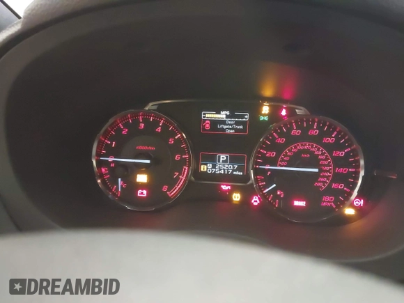 2015 Subaru WRX Limited with VIN JF1VA1J69F8828804, listed as a IAAI auction lot 42033085 with 75,417 mi miles. Bid and sale history available at carsss.com. Image 7.