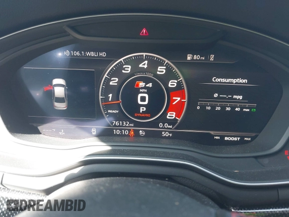 2018 Audi S4 Premium Plus with VIN WAUB4AF47JA097493, listed as a IAAI auction lot 41917665 with 76,132 mi miles. Bid and sale history available at carsss.com. Image 7.