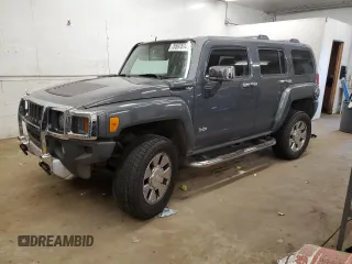 2008 Hummer H3 SUV with VIN 5GTEN13E488154656, listed as a Copart auction lot 76597614 with 189,629 mi miles and Salvage Title. Bid and sale history available at carsss.com. Image 1.