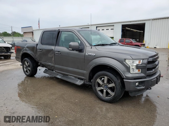 2015 Ford F-150 XLT with VIN 1FTEW1EF7FFB66447, listed as a Copart auction lot 55960855 with 166,518 mi miles and Salvage title. Bid and sale history available at DreamBid. Image 4.
