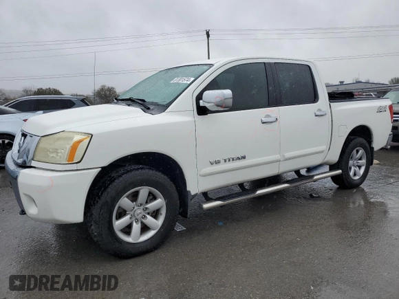 2010 Nissan Titan LE with VIN 1N6AA0EC3AN314733, listed as a Copart auction lot 81301574 with 120,683 mi miles and Salvage Title. Bid and sale history available at carsss.com. Image 1.