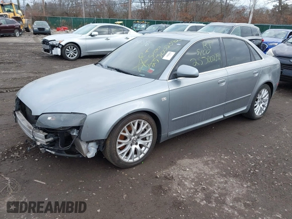2008 Audi A4 2.0T z VIN WAUDF78E48A157865, wystawiony jako IAAI lot #41748546 z przebiegiem Nie podano mil oraz . Historia ofert i sprzedaży dostępna na DreamBid. Obrazek 2.