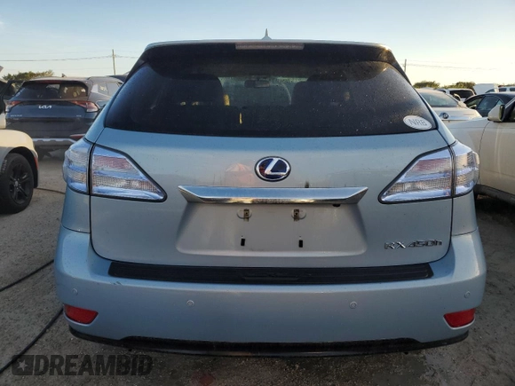 2012 Lexus RX 450h with VIN JTJZB1BA9C2006141, listed as a Copart auction lot 74452404 with Not provided miles and Salvage title. Bid and sale history available at DreamBid. Image 6.