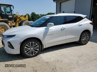 2020 Chevrolet Blazer Premier z VIN 3GNKBLRS6LS715541, wystawiony jako Copart lot #60092915 z przebiegiem 94 080 mil mil oraz Szkoda całkowita • Salvage title. Historia ofert i sprzedaży dostępna na DreamBid. Obrazek 1.