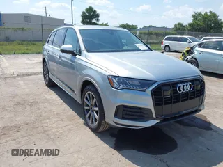 2024 Audi Q7 Premium Plus with VIN WA1LCBF72RD001512, listed as a IAAI auction lot 42279650 with 14,368 mi miles and . Bid and sale history available at DreamBid. Image 1.