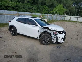2020 Lexus UX 250h F Sport with VIN JTHR9JBH2L2025902, listed as a Copart auction lot 58944834 with 14,597 mi miles and Salvage title. Bid and sale history available at DreamBid. Image 4.