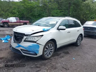2014 Acura MDX Tech Pkg with VIN 5FRYD4H40EB022755, listed as a IAAI auction lot 42114240 with 1 mi miles. Bid and sale history available at carsss.com. Image 2.