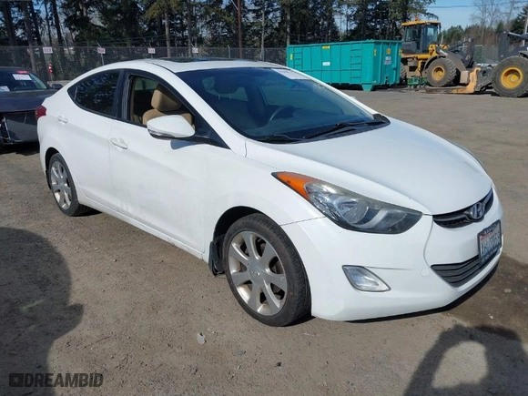 2012 Hyundai Elantra Limited with VIN 5NPDH4AE8CH150425, listed as a IAAI auction lot 41698777 with 103,870 mi miles. Bid and sale history available at carsss.com. Image 1.