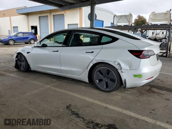 2023 Tesla Model 3 with VIN 5YJ3E1EA7PF488316, listed as a Copart auction lot 49655325 with 60,589 mi miles and Salvage Title. Bid and sale history available at DreamBid. Image 2.