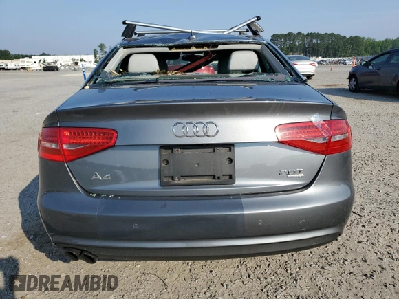 2013 Audi A4 Premium Plus with VIN WAUFFAFL8DN024911, listed as a Copart auction lot 61891325 with 167,841 mi miles and Salvage title. Bid and sale history available at DreamBid. Image 6.