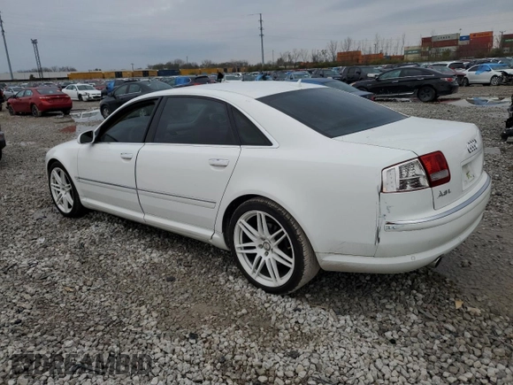 2007 Audi A8 L 4.2L with VIN WAUMV44E37N001895, listed as a Copart auction lot 80737364 with 0 mi miles and Salvage Title. Bid and sale history available at carsss.com. Image 2.