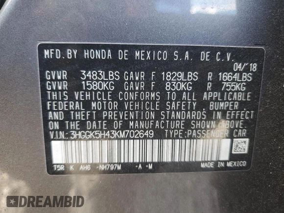 2019 Honda Fit LX with VIN 3HGGK5H43KM702649, listed as a Copart auction lot 47744285 with 44,764 mi miles and Salvage Title. Bid and sale history available at carsss.com. Image 12.