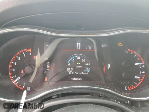 2014 Dodge Durango SXT with VIN 1C4RDHAG6EC412645, listed as a Copart auction lot 60698375 with 164,236 mi miles and Salvage title. Bid and sale history available at DreamBid. Image 9.