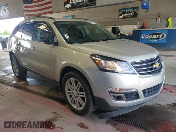 2015 Chevrolet Traverse LT with VIN 1GNKVGKD4FJ155664, listed as a Copart auction lot 60278545 with 112,115 mi miles and Salvage title. Bid and sale history available at DreamBid. Image 4.