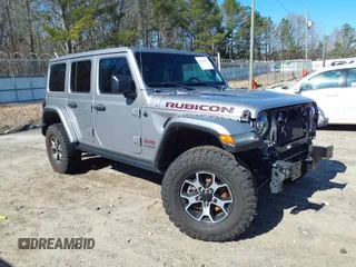 2021 Jeep Wrangler Unlimited Rubicon with VIN 1C4HJXFG3MW617330, listed as a IAAI auction lot 41619027 with 45,500 mi miles. Bid and sale history available at carsss.com. Image 1.