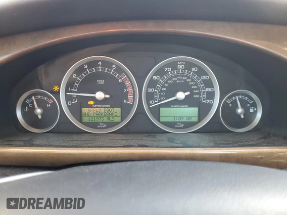 2005 Jaguar S-Type with VIN SAJWA03V451N43191, listed as a Copart auction lot 88491545 with 121,973 mi miles and Salvage Title. Bid and sale history available at DreamBid. Image 9.