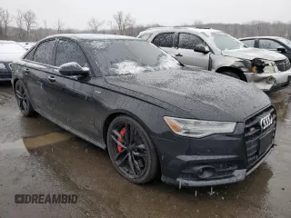 2018 Audi S6 Premium Plus with VIN WAUFFAFC9JN037615, listed as a Copart auction lot 85506084 with 76,456 mi miles and Salvage Title. Bid and sale history available at carsss.com. Image 4.