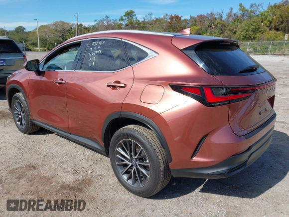 2025 Lexus NX with VIN 2T2GDCAZ5SC019472, listed as a IAAI auction lot 41154451 with 8,830 mi miles. Bid and sale history available at carsss.com. Image 3.