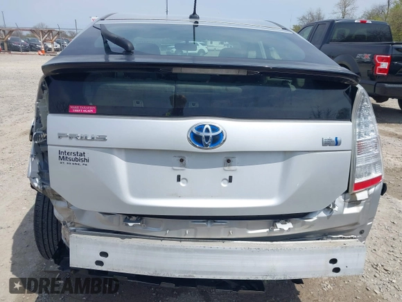 2011 Toyota Prius I with VIN JTDKN3DU5B0278291, listed as a IAAI auction lot 42051410 with 150,677 mi miles. Bid and sale history available at carsss.com. Image 6.