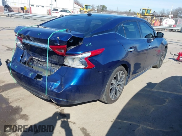 2017 Nissan Maxima SR with VIN 1N4AA6APXHC408764, listed as a IAAI auction lot 41595646 with 117,348 mi miles and . Bid and sale history available at DreamBid. Image 4.