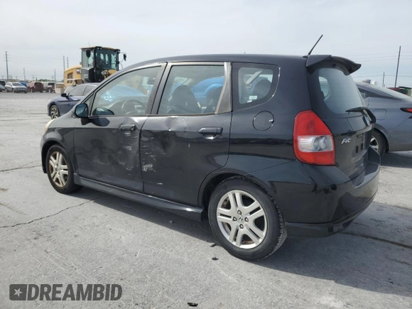 2007 Honda Fit Sport with VIN JHMGD386X7S063746, listed as a Copart auction lot 50055544 with 145,191 mi miles and Salvage Title. Bid and sale history available at carsss.com. Image 2.